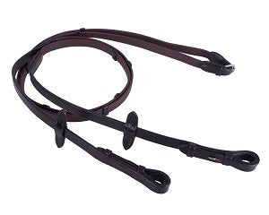 QHP Biothane Reins with Stops - Black/Full