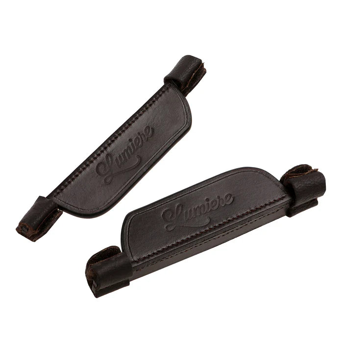 Lumiere Leather Blinkers - Full - Havana Brown