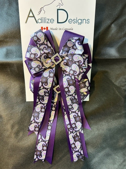 Adilize Designs Competition Show Bow - Purple