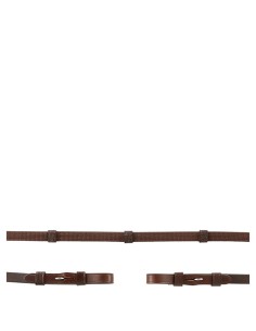 BR Reins Eventa Pro Grip 16mm - 5 Stoppers with round Buckle - Oak/Silver - Full