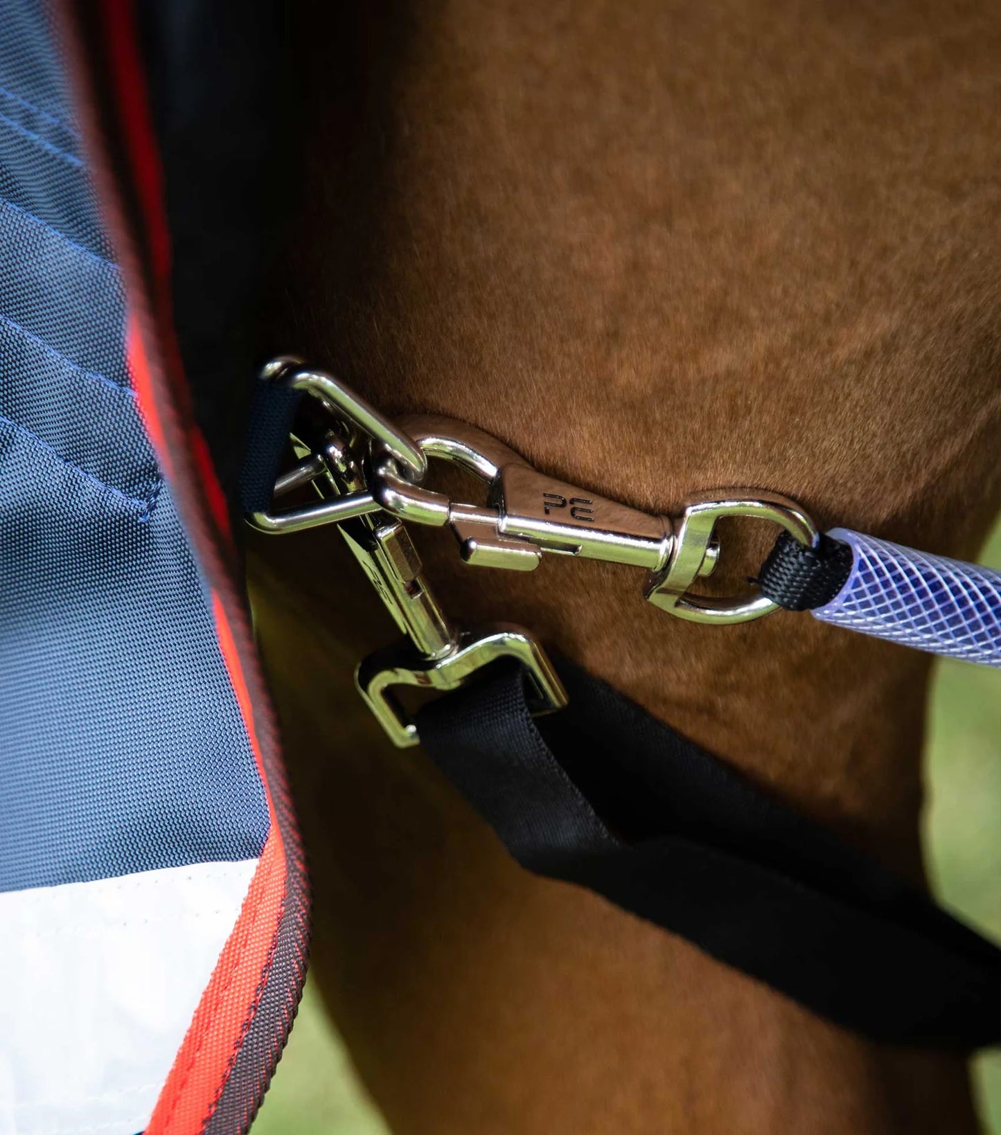 Premier Equine UK Buster Hardy 200g Half Neck Turnout Rug Navy