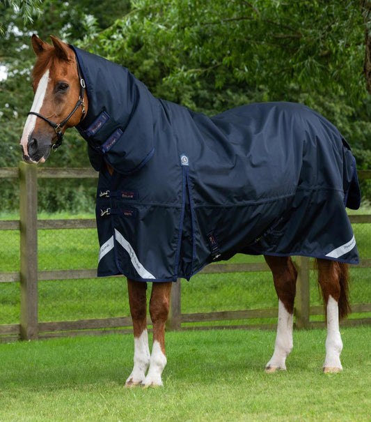 Premier Equine UK Buster Storm 220g Combo Turnout Rug with Classic Neck - Navy