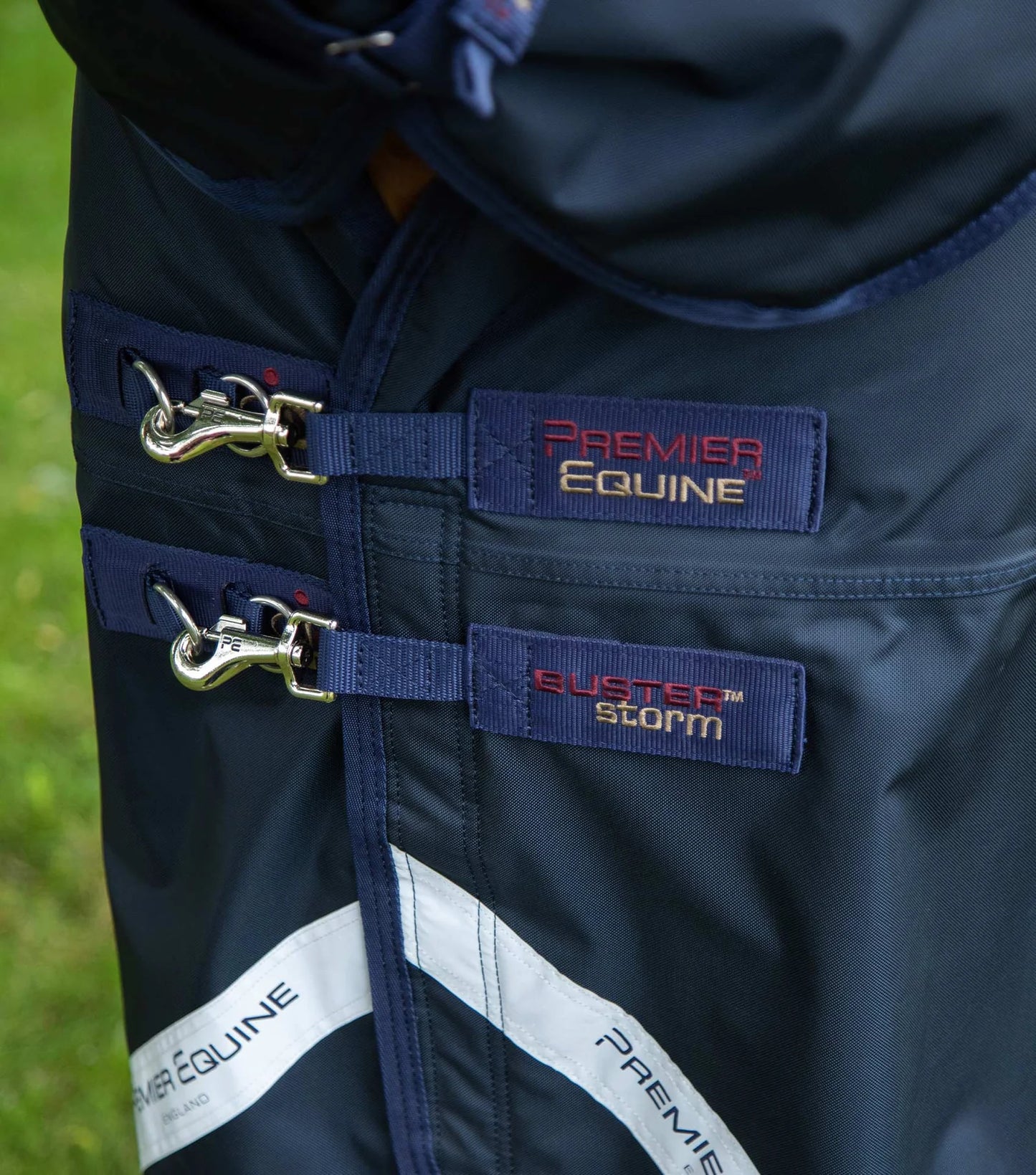 Premier Equine UK Buster Storm 220g Combo Turnout Rug with Classic Neck - Navy