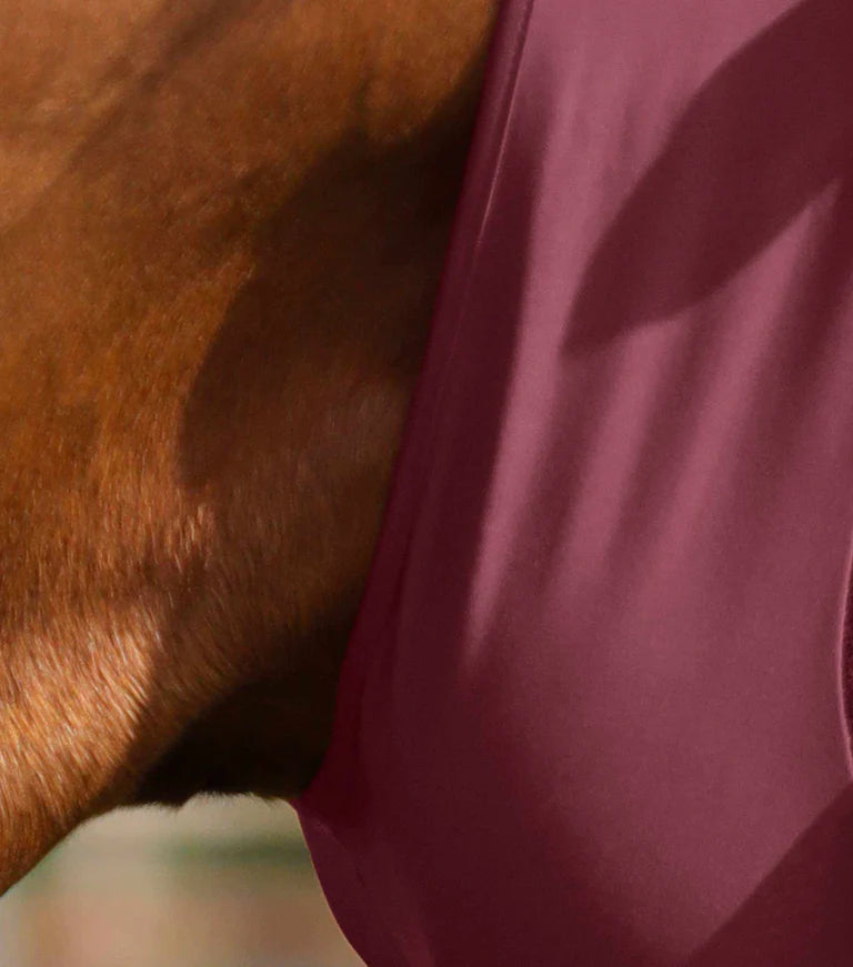 Premier Equine UK Comfort Tech Lycra Fly Mask Wine