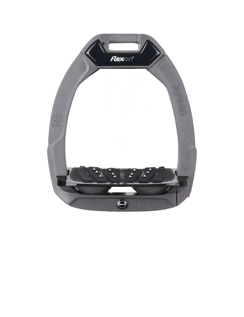 Flex-on Stirrups - Safe-on Grey Inclined Ultra Grip Grey/Grey