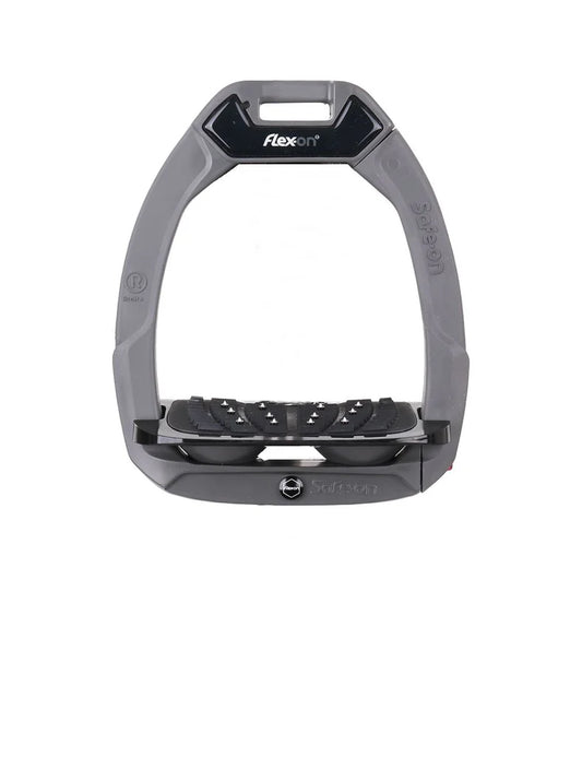 Flex-on Stirrups - Safe-on Grey Inclined Ultra Grip Grey/Grey