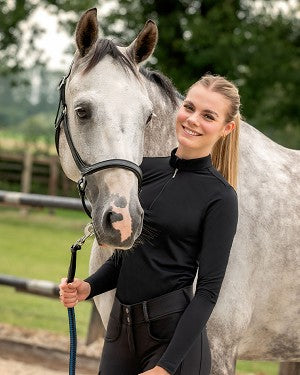 QHP Salerno Anatomic Halter - Black/Full
