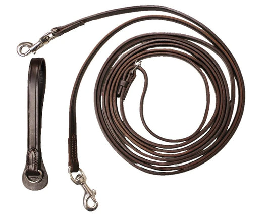 Waldhausen Leather/Nylon Draw Reins - Havana