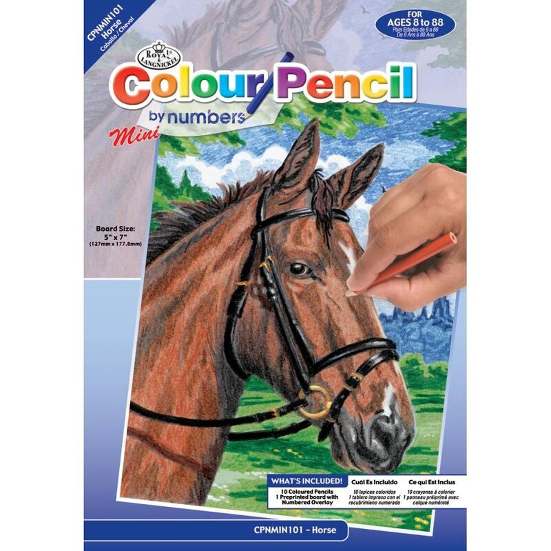 Pencil by Number Mini Kit - Horse Head (5"x7") - CLEARANCE *REG$6