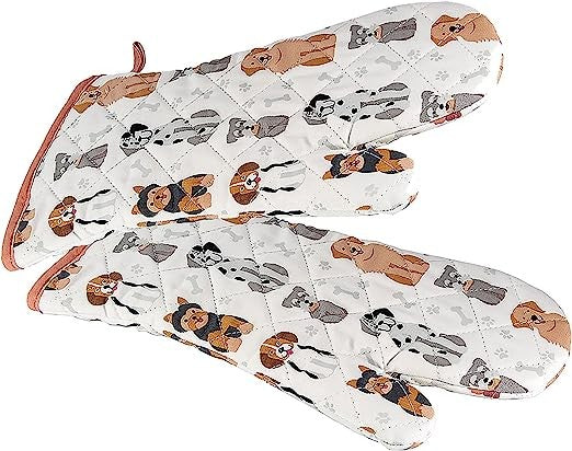 Spotted Dog Oven Mitts - Cartoon Dogs- Set of 2 CLEARANCE!! Reg $34.00