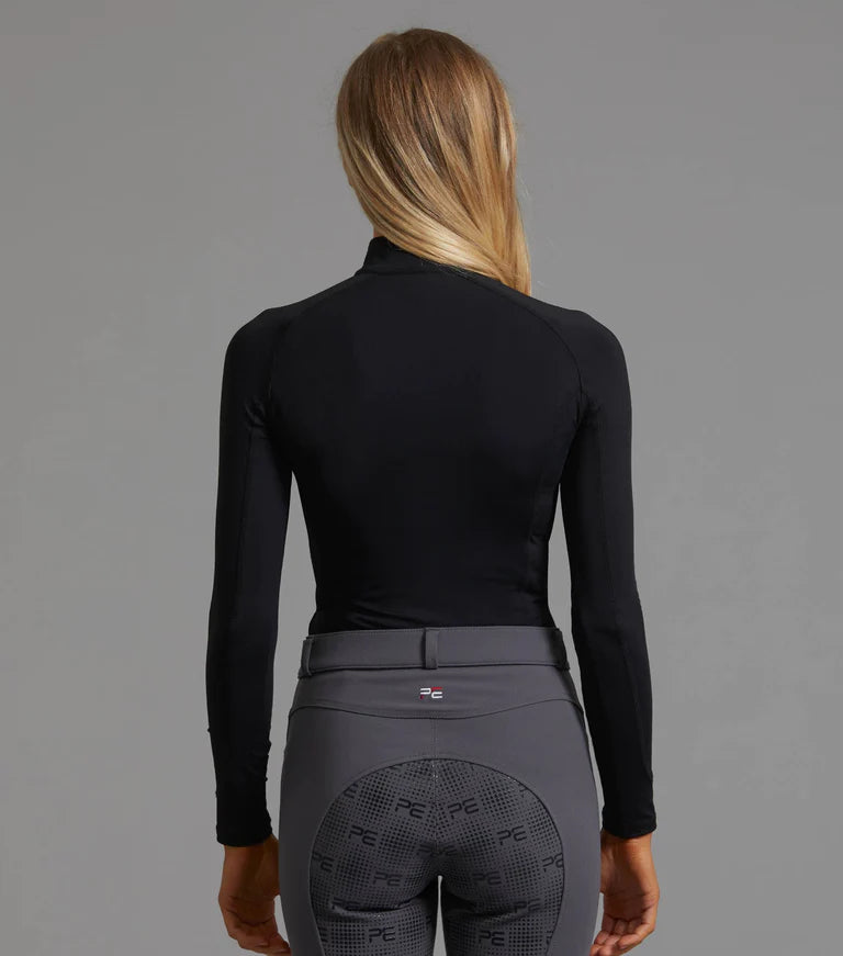 Premier Equine UK Ombretta Ladies Technical Riding Top - Black/UK 16