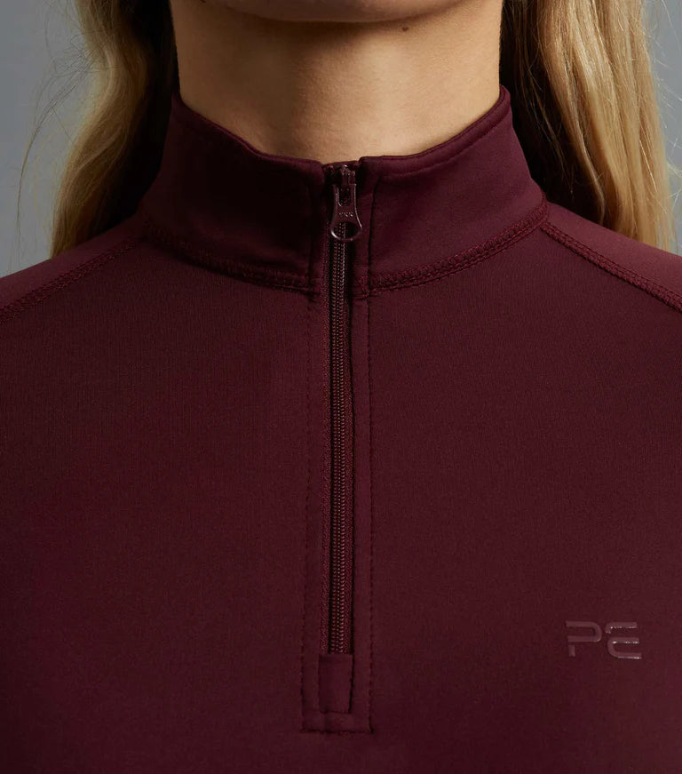 Premier Equine UK Ombretta Ladies Technical Riding Top - Wine/UK 14