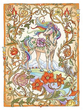 Creative Haven Dream Horses Colouring Book