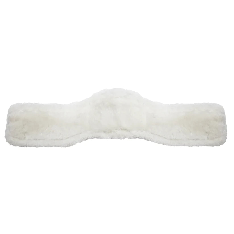 Total Saddle Fit English Girth Cover -White Wool Fleece - Jump Large 50"-54"