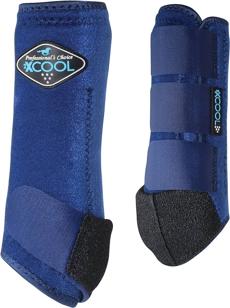 Professional's Choice 2XCool Sports Medicine Boot - Front Pair - Navy/Large