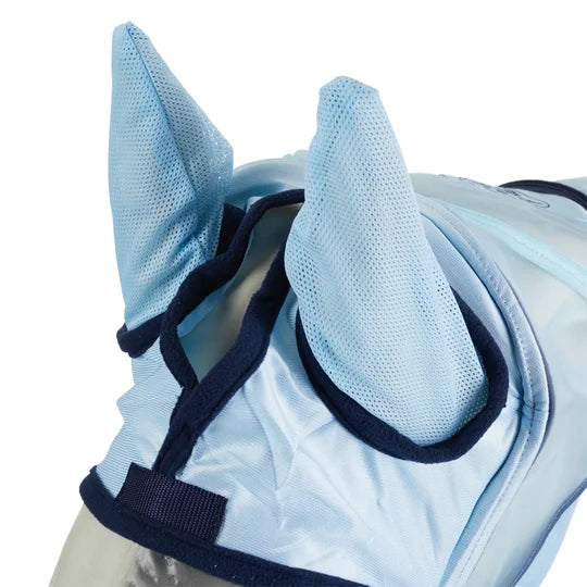 Professional's Choice FlyScreen Fly Mask w/Ears & Nose - Cob & Horse - Sky/Blue