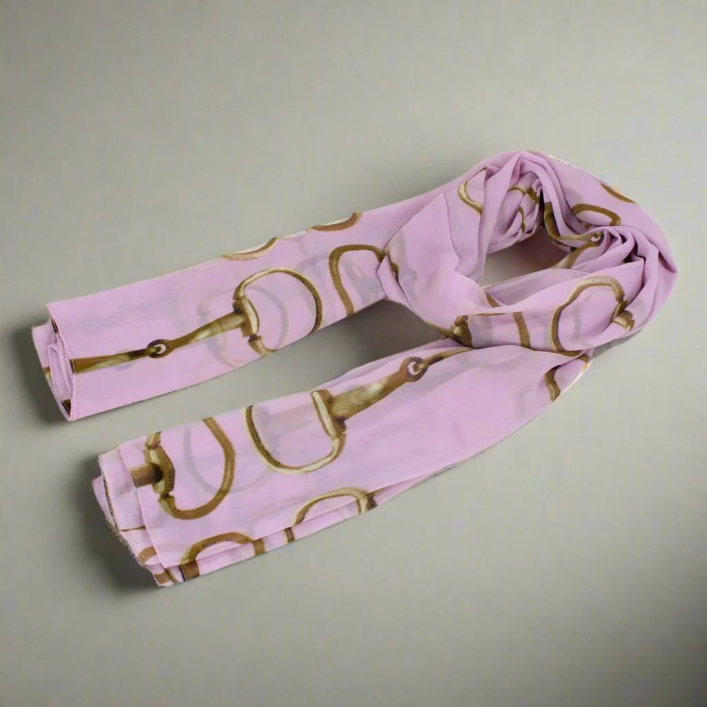 Grays Scarf - Snaffle Bit - Pink - CLEARANCE!! Reg $45.95