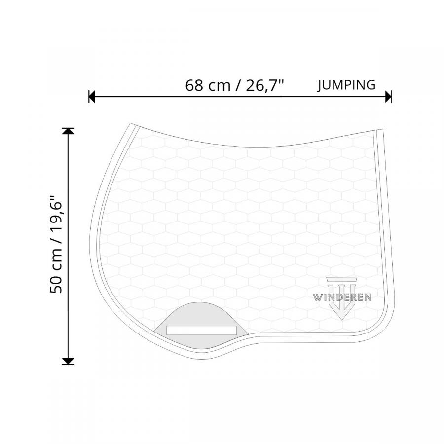 Winderen Saddle pad Jumping Navy/Silver