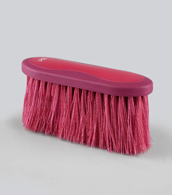 Premier Equine UK Soft - Touch Dandy Brush - Long Bristles - Med Stiff (Wine & Fuchsia)