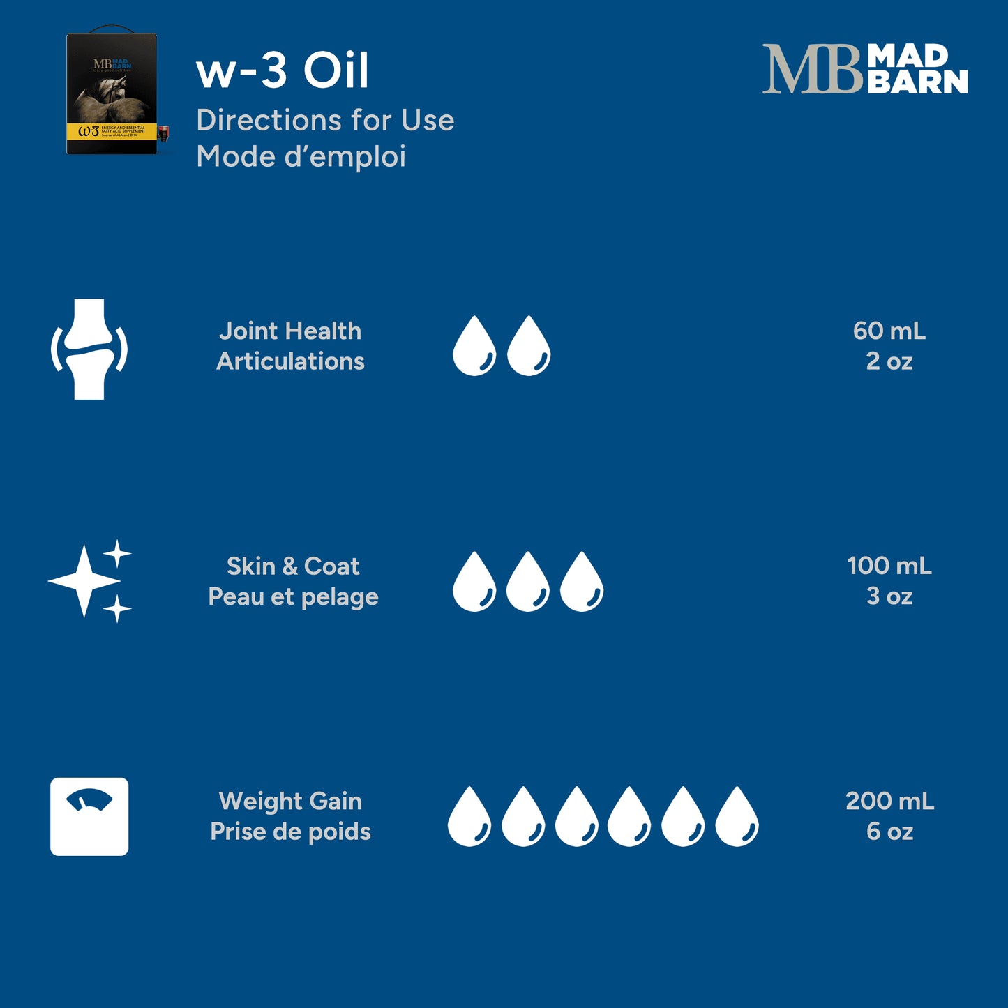 Mad Barn W-3 Oil -5L Boxed Pouch (50servings)