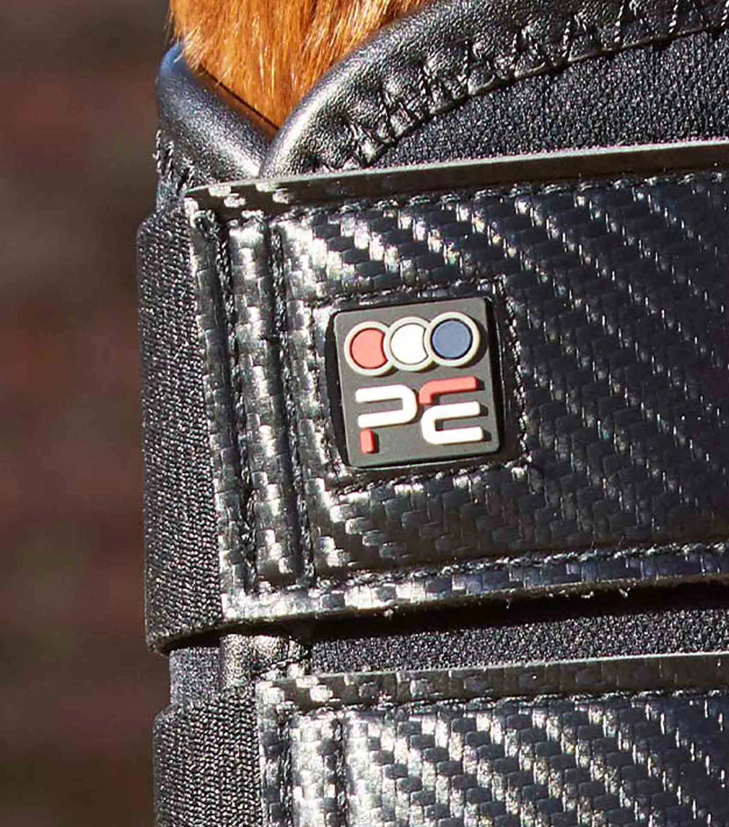 Premier Equine UK Carbon Air-Tech Single Lock Brushing Boots Black