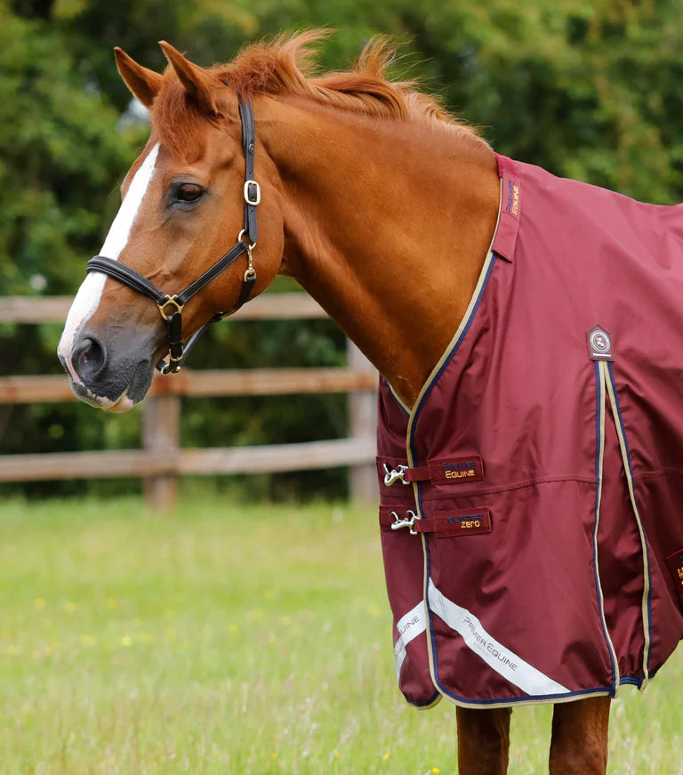 Premier Equine UK Buster 0g Turnout Rug with Classic Neck Cover Burgundy