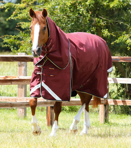 Premier Equine UK Buster 0g Turnout Rug with Classic Neck Cover Burgundy