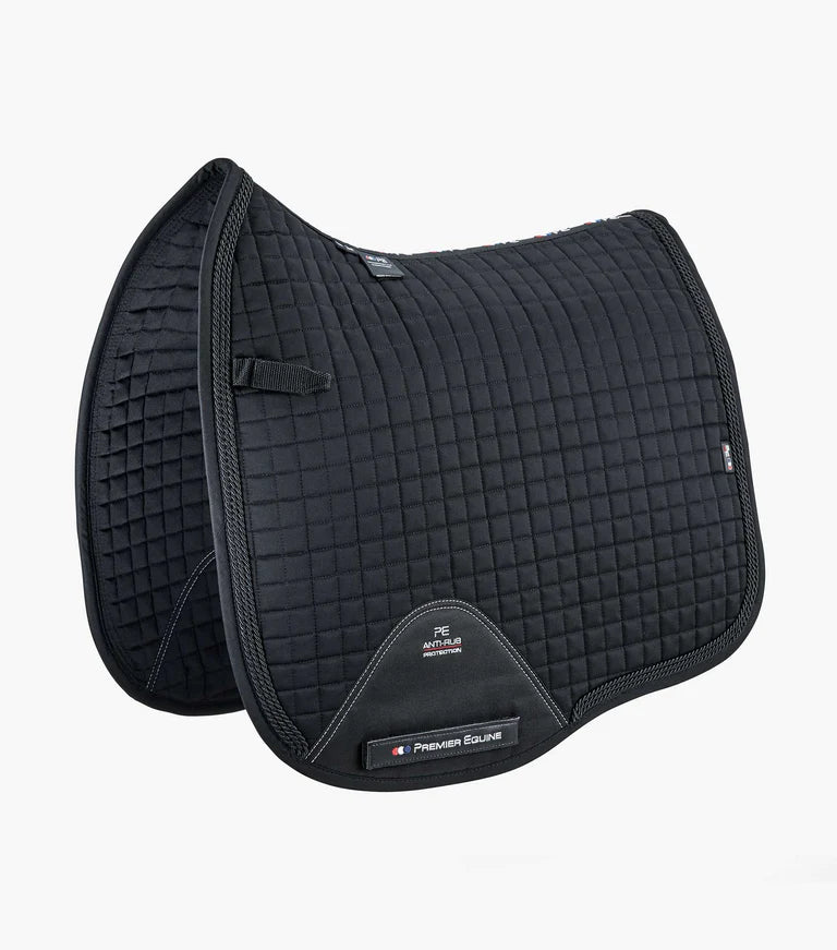 Premier Equine UK Saddle Pad Close Contact Euro Cotton Dressage Full Navy