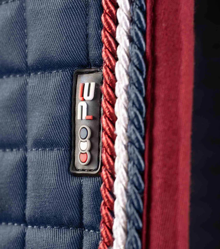 Premier Equine UK Saddle Pad Close Contact Euro Cotton Dressage Full Navy