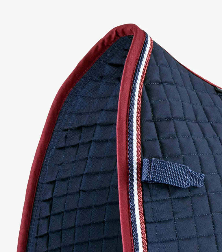 Premier Equine UK Saddle Pad Close Contact Euro Cotton Dressage Full Navy