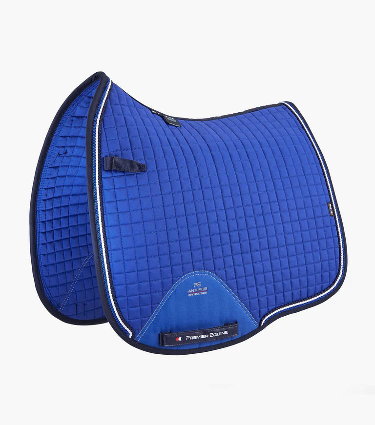 Premier Equine UK Saddle Pad Close Contact Euro Cotton Dressage Full Navy