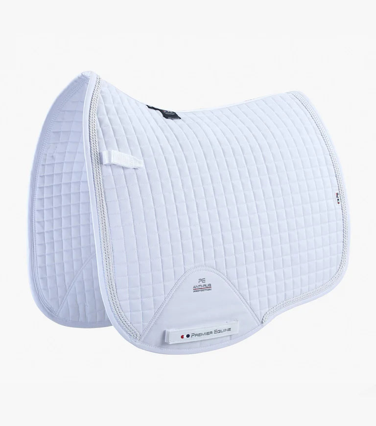 Premier Equine UK Saddle Pad Close Contact Euro Cotton Dressage Full Navy