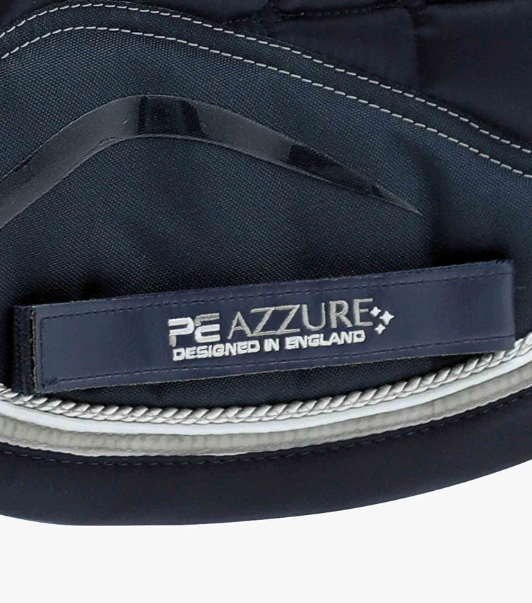 Premier Equine UK Saddle Pad Azzure Anti-Slip Satin Dressage Square Navy/Full