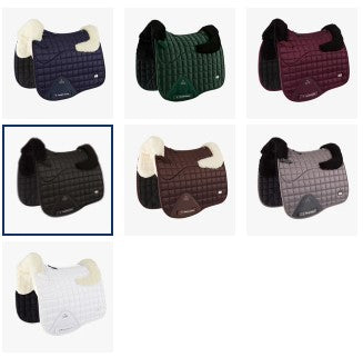 Premier Equine UK Atlantis Close Contact Satin Wool Dressage Square Black/Black Wool/Full