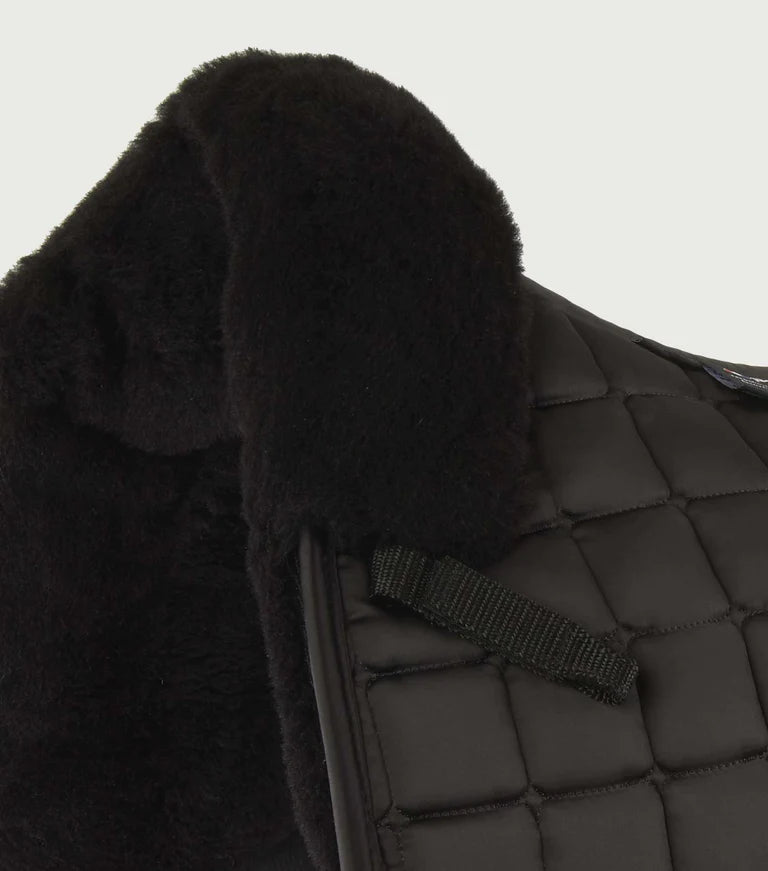 Premier Equine UK Atlantis Close Contact Satin Wool Dressage Square Black/Black Wool/Full