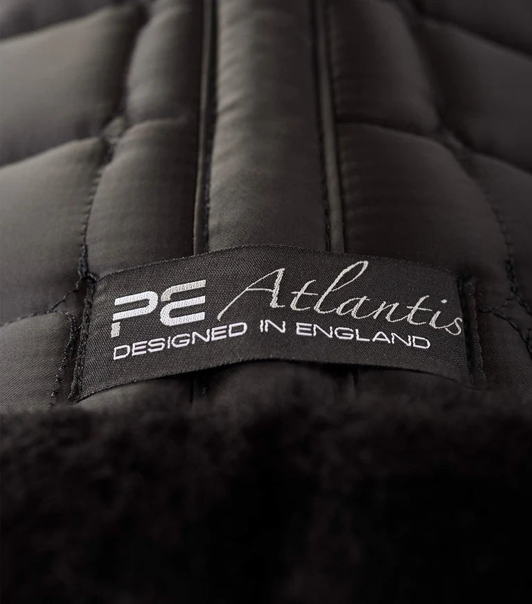 Premier Equine UK Atlantis Close Contact Satin Wool Dressage Square Black/Black Wool/Full