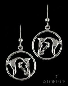 Designs by Loriece - Silver Earrings - Sedona Horse Design