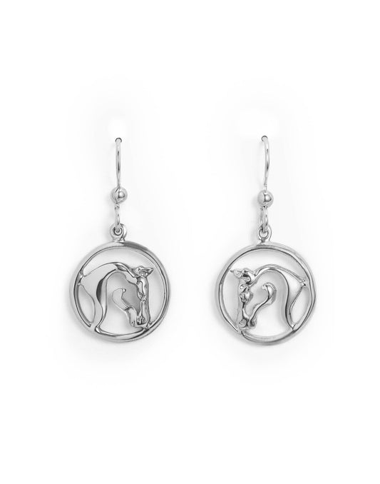 Designs by Loriece - Silver Earrings -  Sedona Horse Design