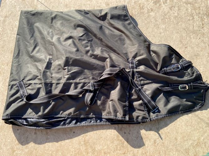 BR Premiere 600D Rain Rug - Straight Fleece Lining - Forest Green Size 205cm/81" - Limited Edition