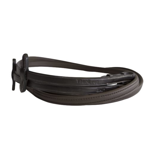 ThinLine English Reins with or without Stops - black or dark brown