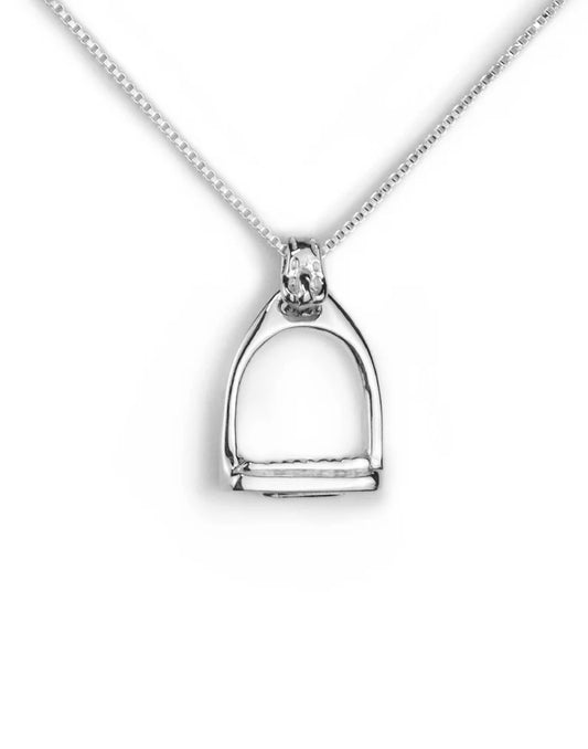 Designs by Loriece - Silver Stirrup Necklace