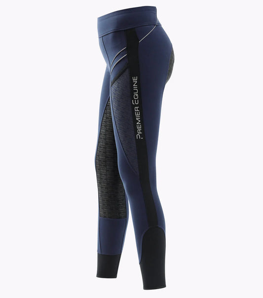 Premier Equine UK Ronia Gel Pull-On Riding Tights Navy