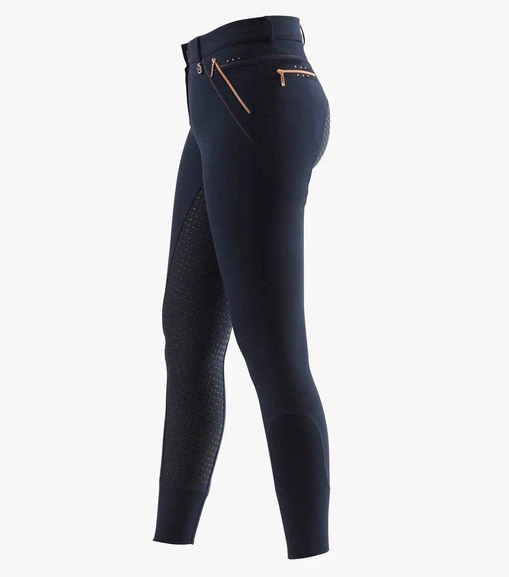 Premier Equine UK Milliania Ladies Full Seat Gel Riding Breeches Navy