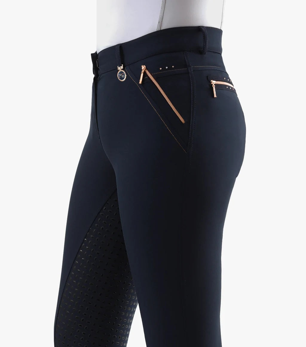 Premier Equine UK Milliania Ladies Full Seat Gel Riding Breeches Navy