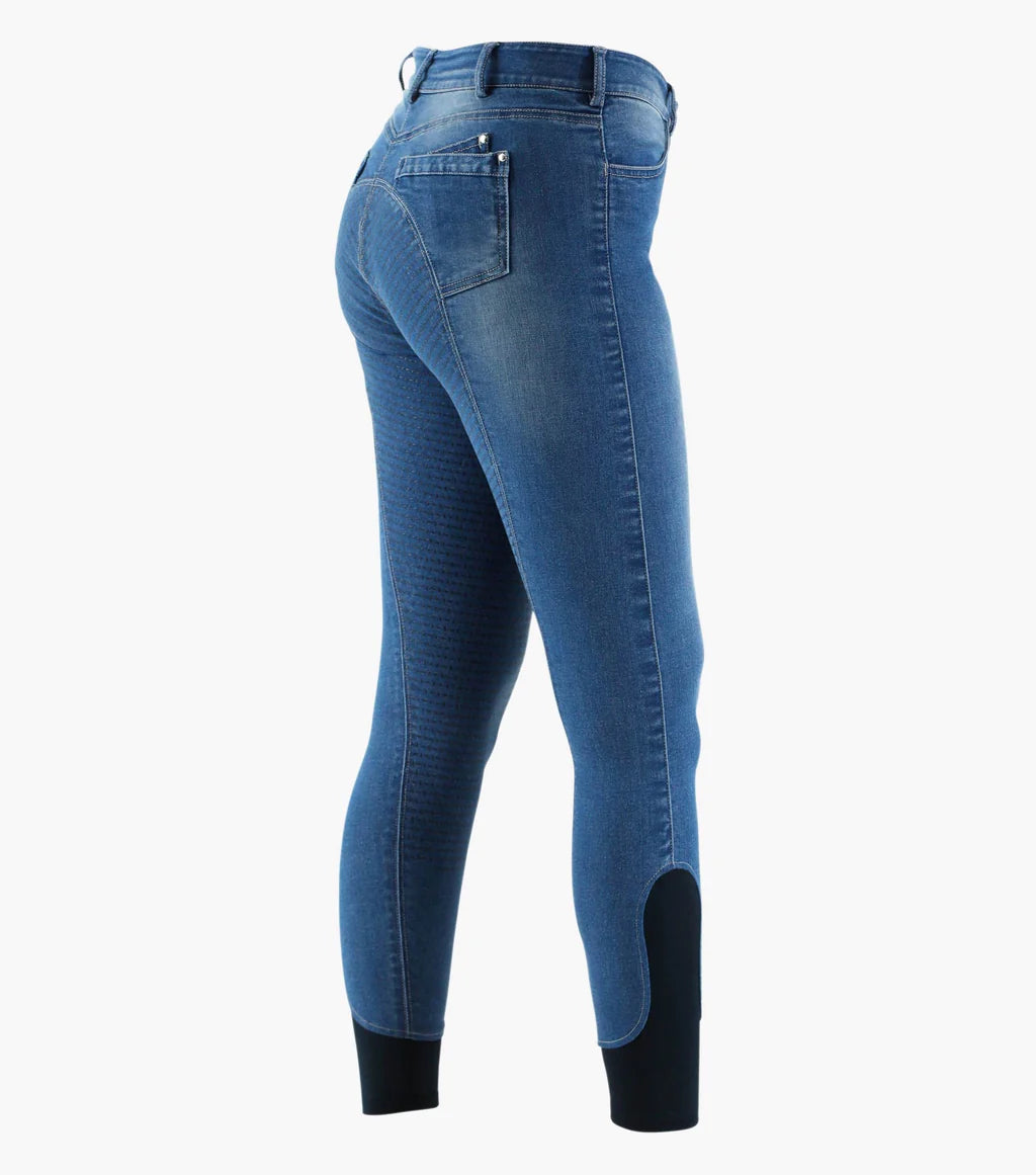 Premier Equine UK Gina Ladies Full Seat Denim Breeches