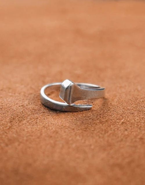 Designs by Loriece - Adjustable Horseshoe Nail Ring - Size 6.5