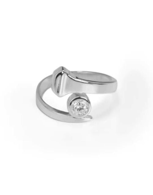 Designs by Loriece - Horseshoe Nail Ring with Cubic Zirconium - Size 8