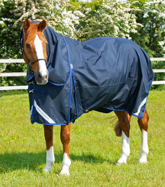 Premier Equine UK Buster 40g Turnout Rug with Classic Neck Cover Navy