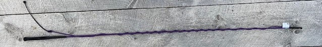 Fleck Nylon Weave Lunge Whip with Ergo Grip and Nylon Lash with Swivel - Purple 200cm