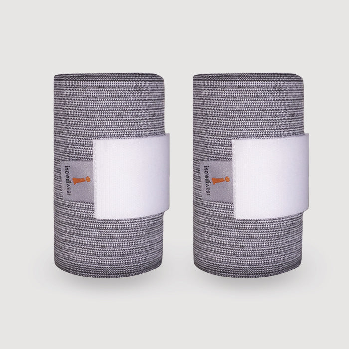 Incrediwear Equine Circulation Exercise Bandages Grey - One pair - Horse/Pony Sizes